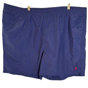 Ralph Lauren Polo Mens Swim‎ Trunks Size 3X BIG Navy Red Swim Cruise Resort EUC